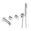 Deante Silia Bateria wannowa podtynkowa chrom BQS018P